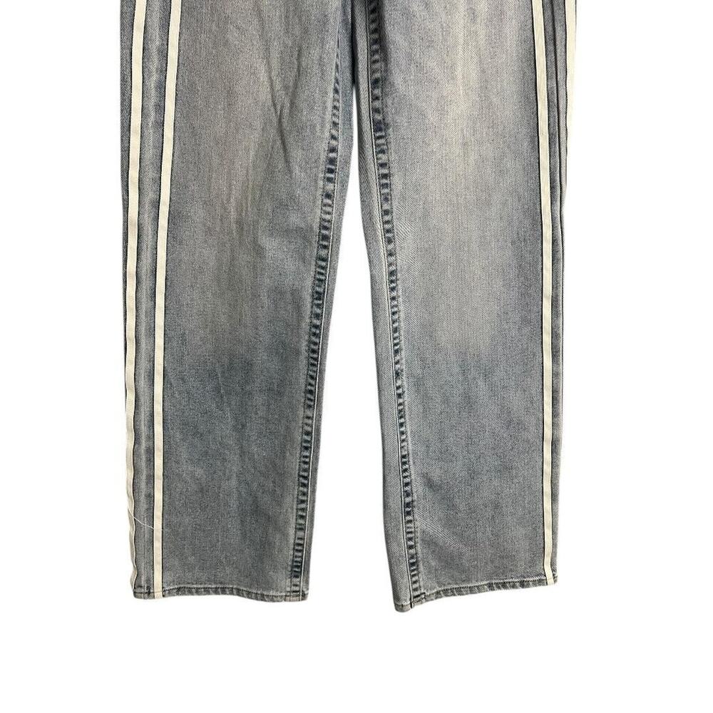 Celebrity Pink Wide Leg Jeans Juniors 1/25 Blue Medium Wash Side Stripe Stretch - Picture 6 of 7